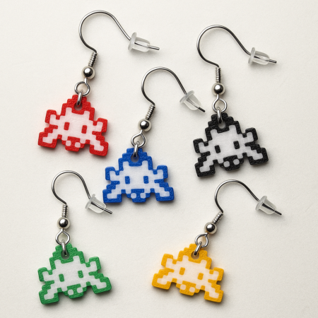 Boucles d'oreilles Pixel